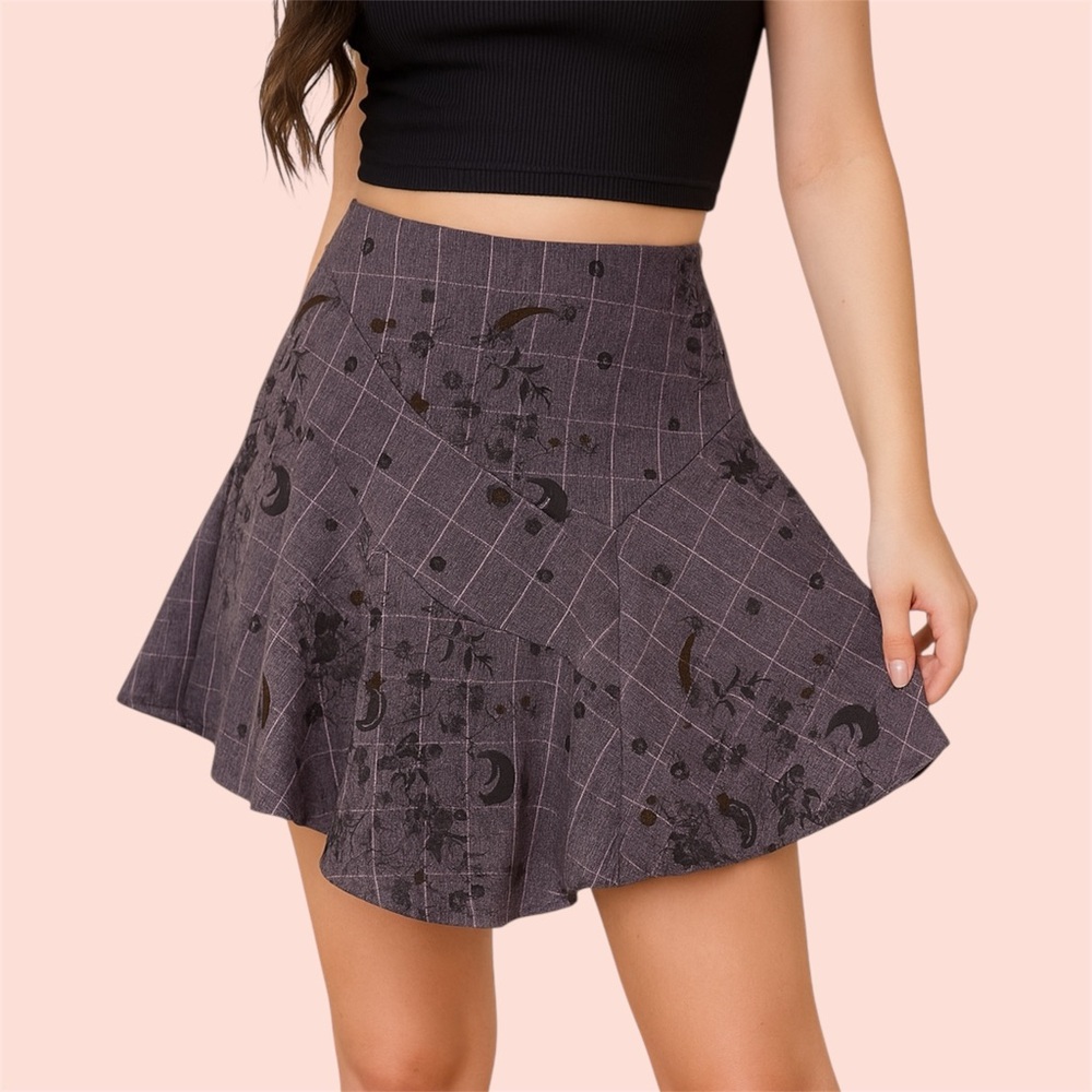 Vintage Luna Chix Asymmetrical Skater Skirt